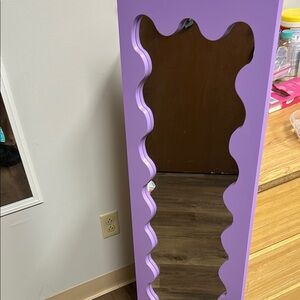 Purple Wavy Wall Mirror